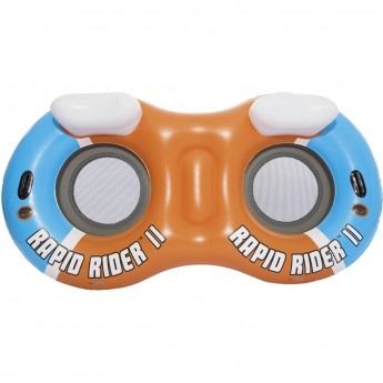 Надувной круг-кресло BESTWAY RAPID RIDER II 251х132см для двоих, с ручками и подстакаником, до 180кг Надувной круг-кресло BESTWAY RAPID RIDER II 251х132см для двоих, с ручками и подстакаником, до 180кг