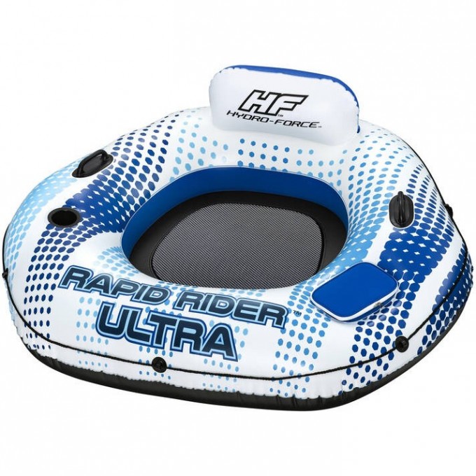 Надувной круг-кресло BESTWAY RAPID RIDER ULTRA 43726 165x148см с ручками и подстакаником, холодильник, до 100кг 43726 BW